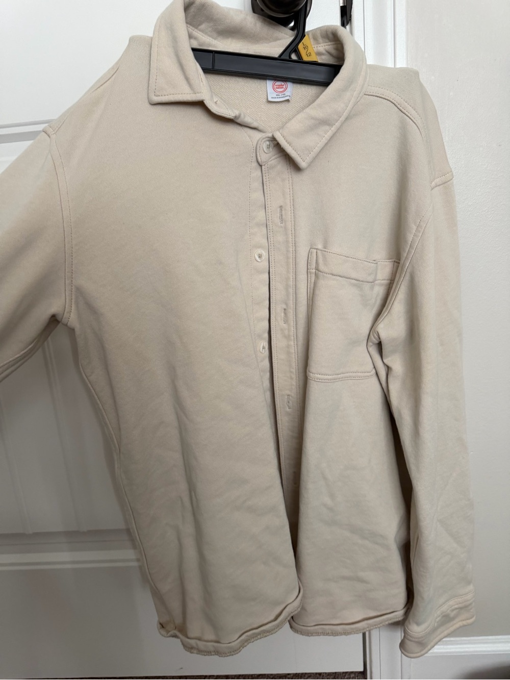Boy’s Cream Button-Up Overshirt